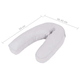 vidaXL J-shaped Pregnancy Pillow 54x(36-43) cm White