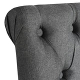 vidaXL Eetkamerstoelen 2 st stof donkergrijs