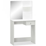 vidaXL Kaptafel 75x40x141 cm bewerkt hout wit