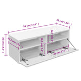 vidaXL TV Cabinet 95x35x36 cm Engineered Wood White