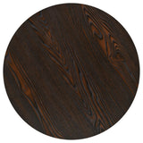 vidaXL Bistrotafel rond 60x75 cm MDF en staal donker essenkleur