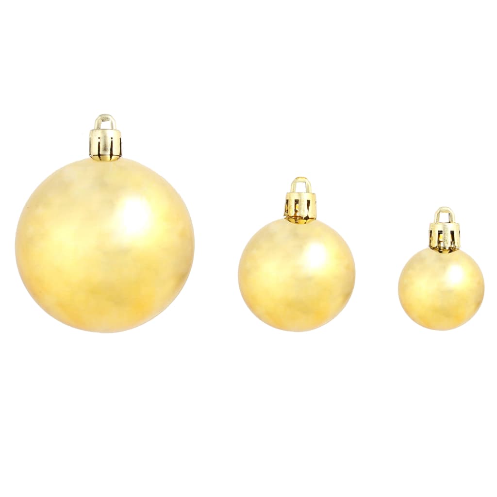 vidaXL 100-piece Christmas Ball Set 3/4/6 cm Gold