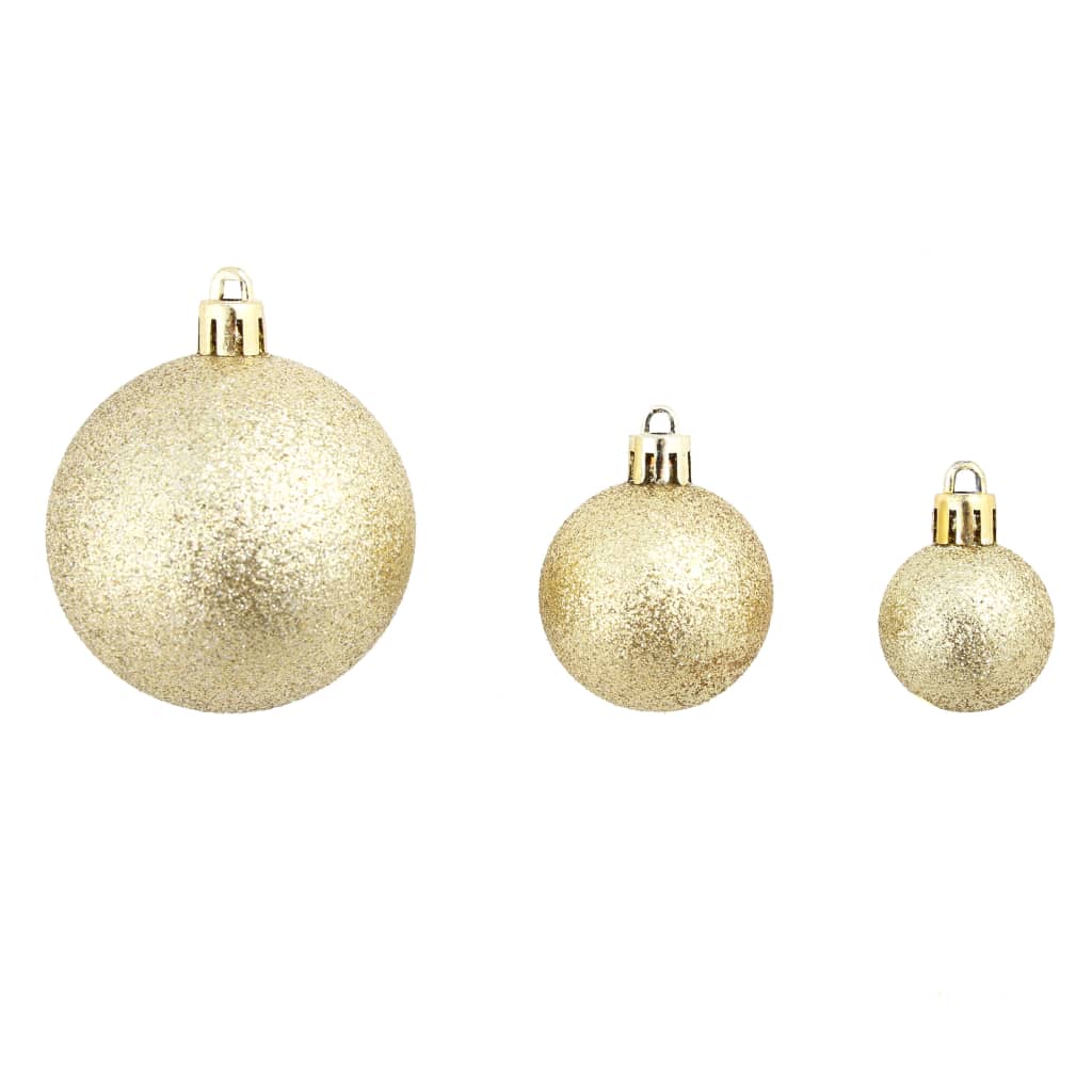 vidaXL 100-piece Christmas Ball Set 3/4/6 cm Gold