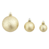 vidaXL 100-piece Christmas Ball Set 3/4/6 cm Gold