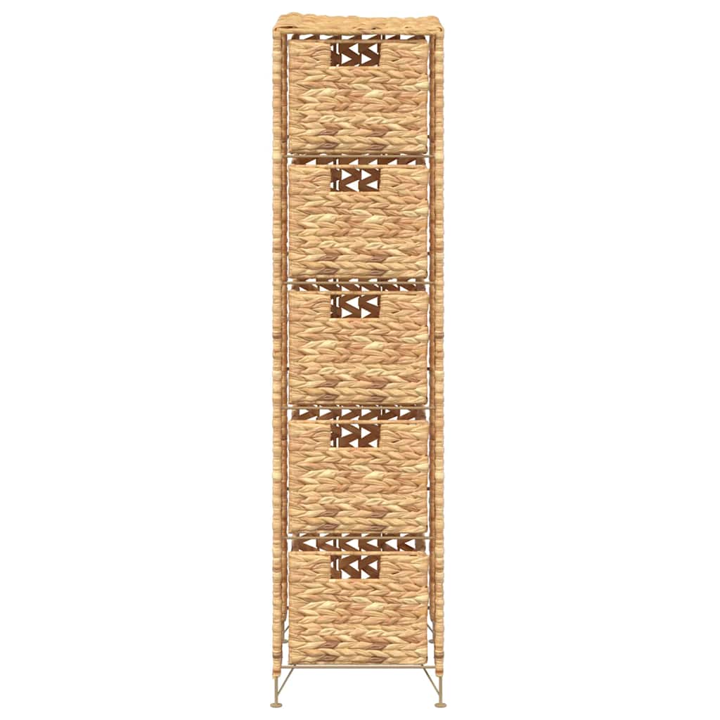 vidaXL Opbergset met 5 manden 25,5x37x100 cm waterhyacint