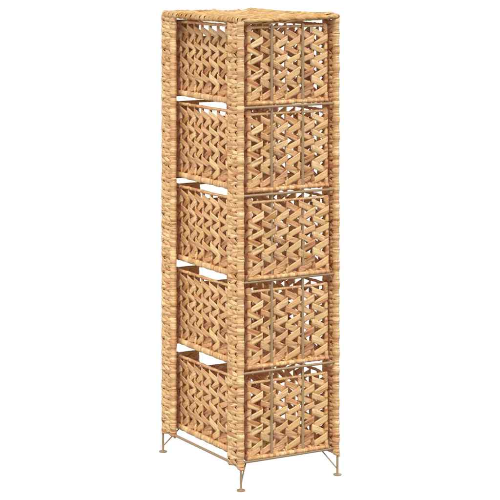 vidaXL Opbergset met 5 manden 25,5x37x100 cm waterhyacint