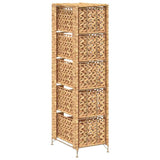 vidaXL Opbergset met 5 manden 25,5x37x100 cm waterhyacint