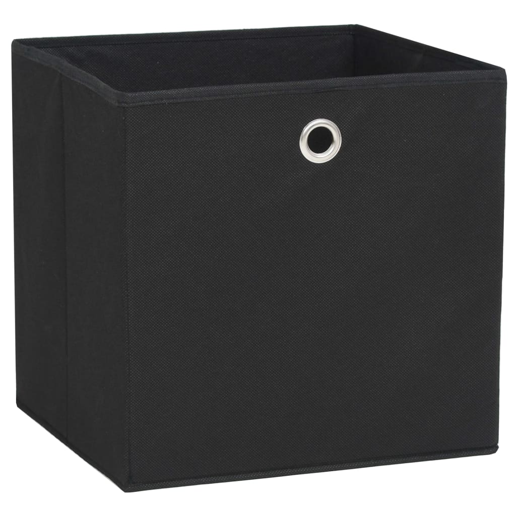 vidaXL Storage Boxes 4 pcs 32x32x32 cm non-woven fabric black