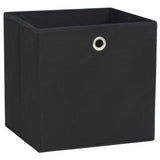 vidaXL Storage Boxes 4 pcs 32x32x32 cm non-woven fabric black