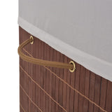 vidaXL Laundry Basket Rectangular Bamboo Brown