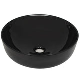 vidaXL Round Wash Basin White 41.5x13.5 cm Ceramic