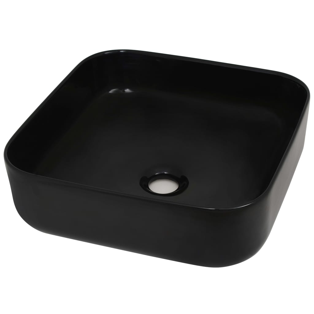 vidaXL Sink square white 39x39x13.5 cm ceramic