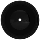 vidaXL Sink round 40x15 cm ceramic white