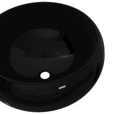 vidaXL Sink round 40x15 cm ceramic white