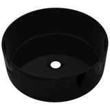 vidaXL Wash basin round white 40x15 cm ceramic