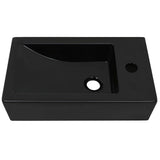 vidaXL Rectangular Ceramic Basin with Tap Hole White 46x25.5x12 cm