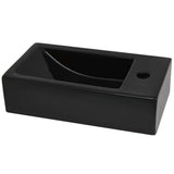 vidaXL Rectangular Ceramic Basin with Tap Hole White 46x25.5x12 cm