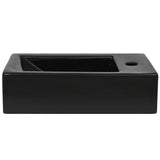 vidaXL Rectangular Ceramic Basin with Tap Hole White 46x25.5x12 cm