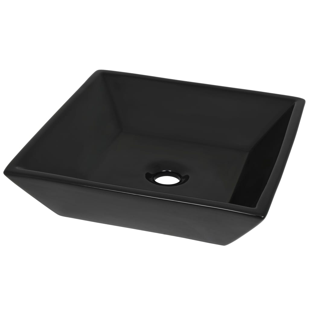 vidaXL Square Wash Basin white 41.5x41.5x12 cm ceramic