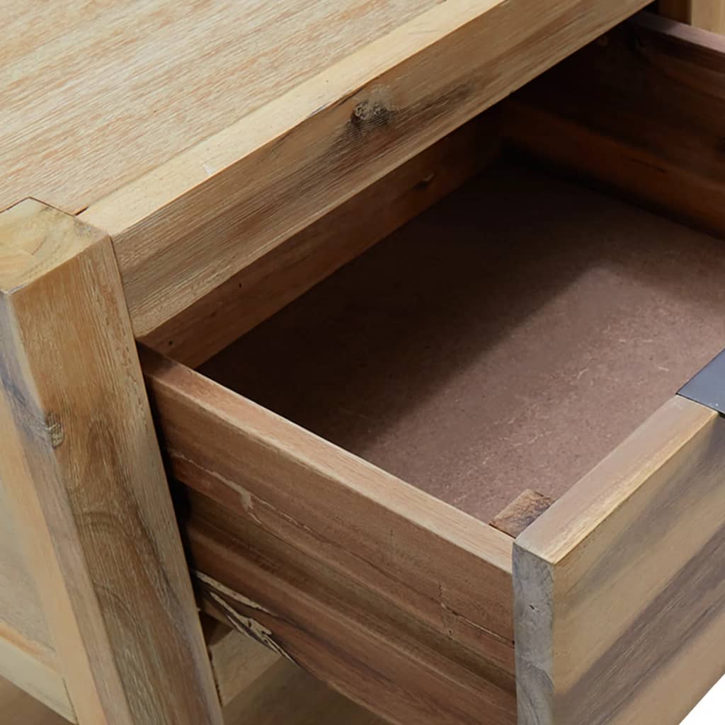 vidaXL Nightstand with Drawer 40x30x48 cm Solid Acacia Wood