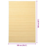 vidaXL Rug 100x160 cm bamboo natural
