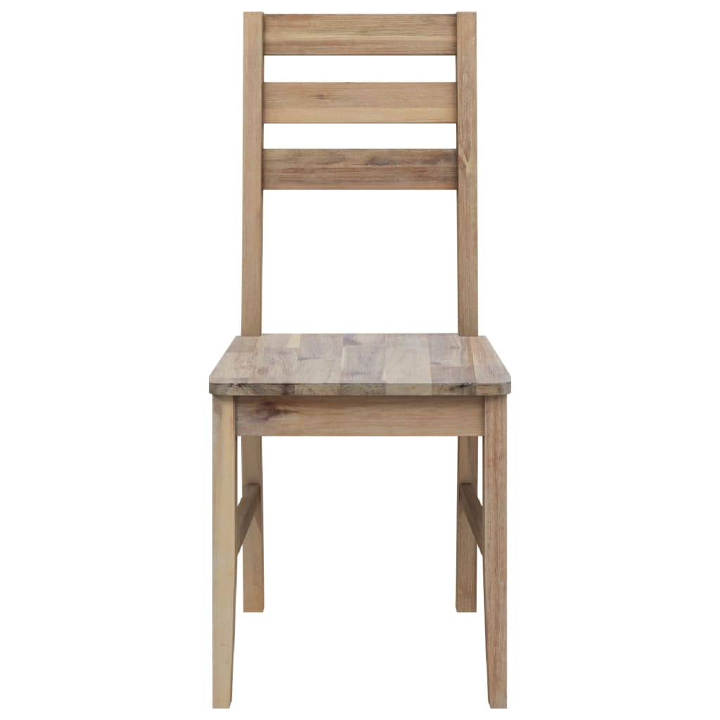 vidaXL Eetkamerstoelen 2 st massief acaciahout