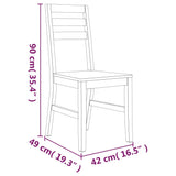 vidaXL Eetkamerstoelen 2 st massief acaciahout