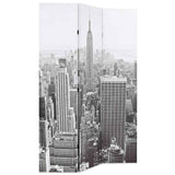 vidaXL Room Divider New York Daylight 120x170 cm Black and White