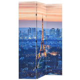 vidaXL 3-Panel Folding Room Divider Paris by Night 120x170 cm
