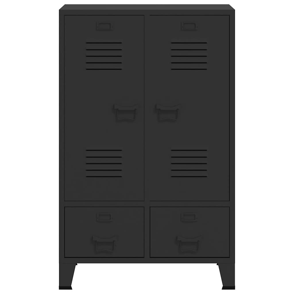vidaXL Kledingkast industriële stijl 67x35x107 cm metaal zwart