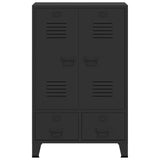 vidaXL Kledingkast industriële stijl 67x35x107 cm metaal zwart
