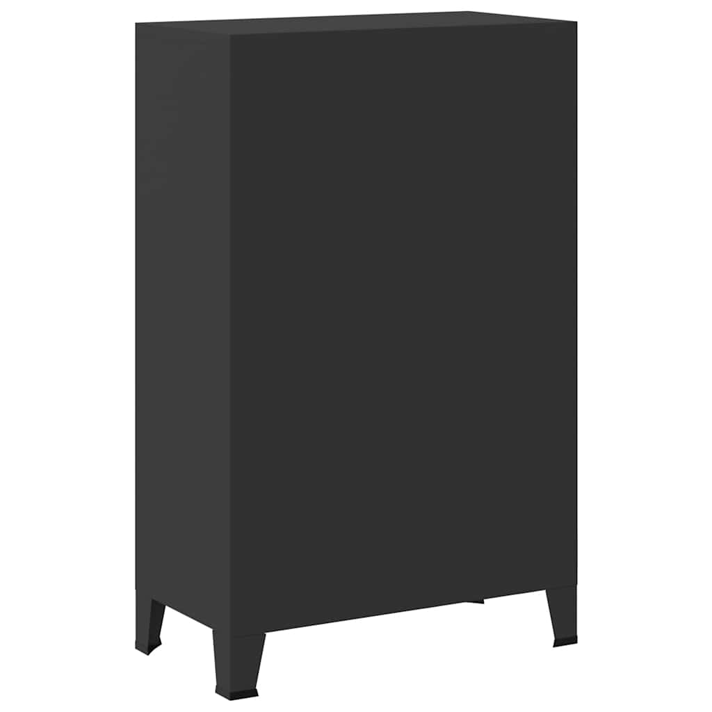 vidaXL Kledingkast industriële stijl 67x35x107 cm metaal zwart