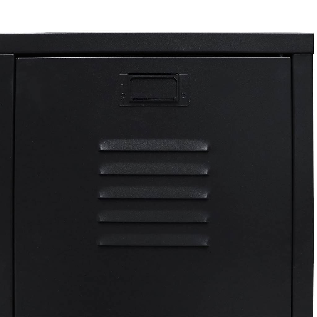 vidaXL Kledingkast industriële stijl 67x35x107 cm metaal zwart