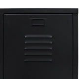 vidaXL Kledingkast industriële stijl 67x35x107 cm metaal zwart