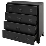 vidaXL Industrial-Style Chest of Drawers 78x40x93 cm Metal Black