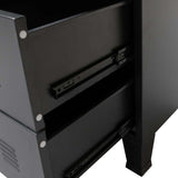 vidaXL Industrial-Style Chest of Drawers 78x40x93 cm Metal Black