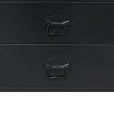 vidaXL Industrial-Style Chest of Drawers 78x40x93 cm Metal Black