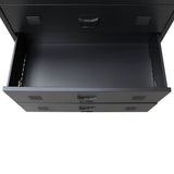 vidaXL Industrial-Style Chest of Drawers 78x40x93 cm Metal Black