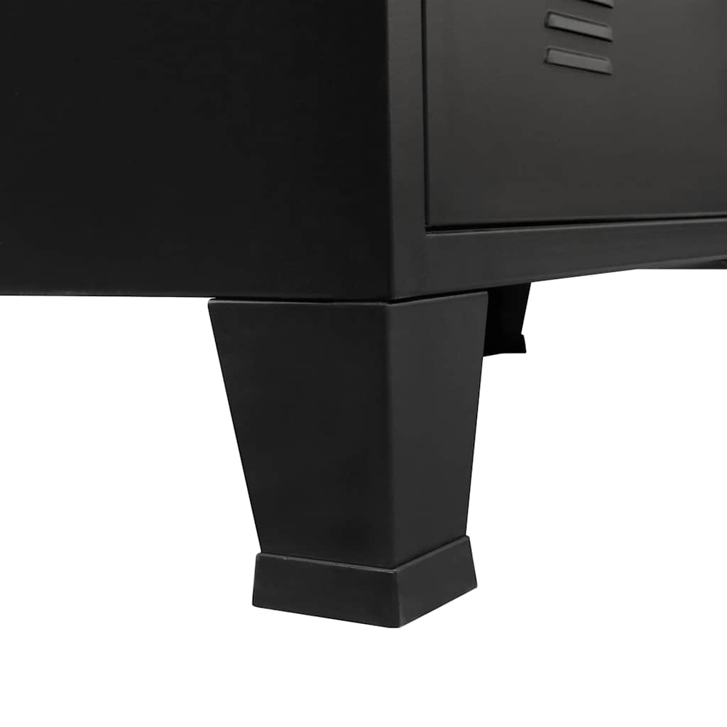 vidaXL Industrial-Style Chest of Drawers 78x40x93 cm Metal Black