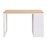 vidaXL Schrijftafel 120x60x75 cm eikenkleur en wit