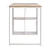 vidaXL Schrijftafel 120x60x75 cm eikenkleur en wit