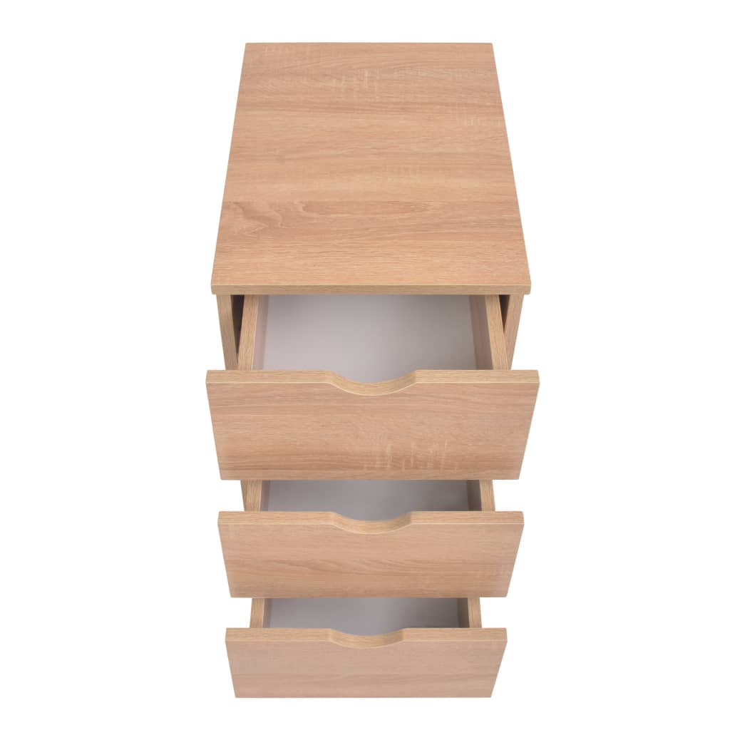 vidaXL Drawer Cabinet 33x45x60 cm oak colour