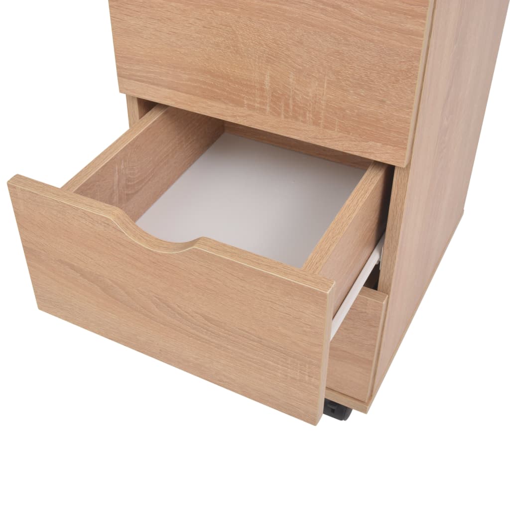 vidaXL Drawer Cabinet 33x45x60 cm oak colour