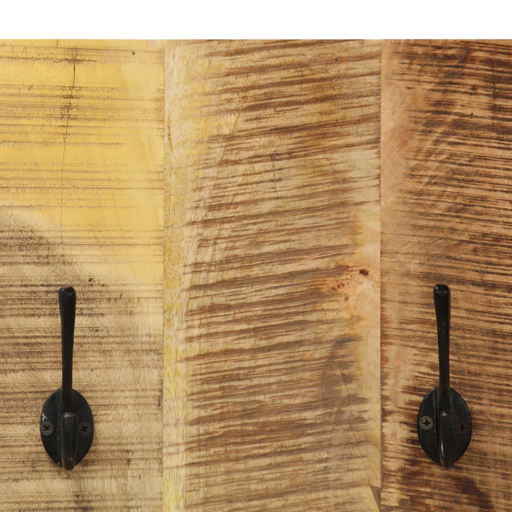 vidaXL Wall-Mounted Coat Racks 2 pcs 36x110x3 cm Solid Mango Wood