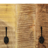 vidaXL Wall-Mounted Coat Racks 2 pcs 36x110x3 cm Solid Mango Wood