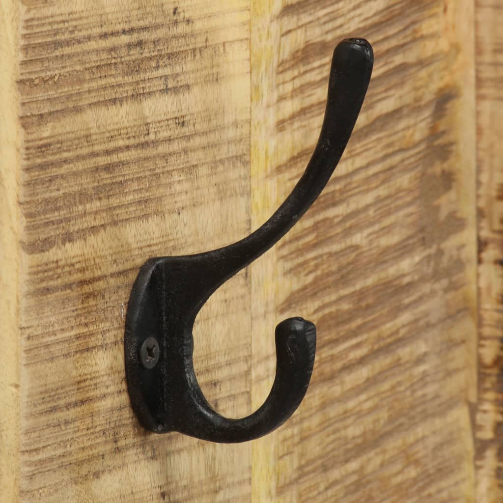 vidaXL Wall-Mounted Coat Racks 2 pcs 36x110x3 cm Solid Mango Wood