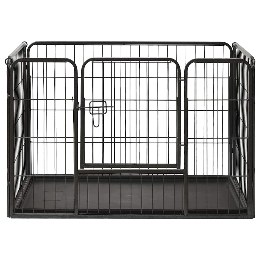 vidaXL Playpen 91.5x59x61 cm steel