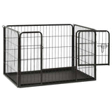 vidaXL Playpen 91.5x59x61 cm steel