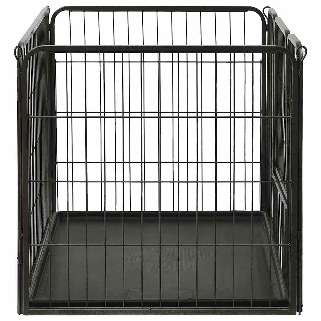 vidaXL Playpen 91.5x59x61 cm steel