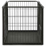 vidaXL Playpen 91.5x59x61 cm steel